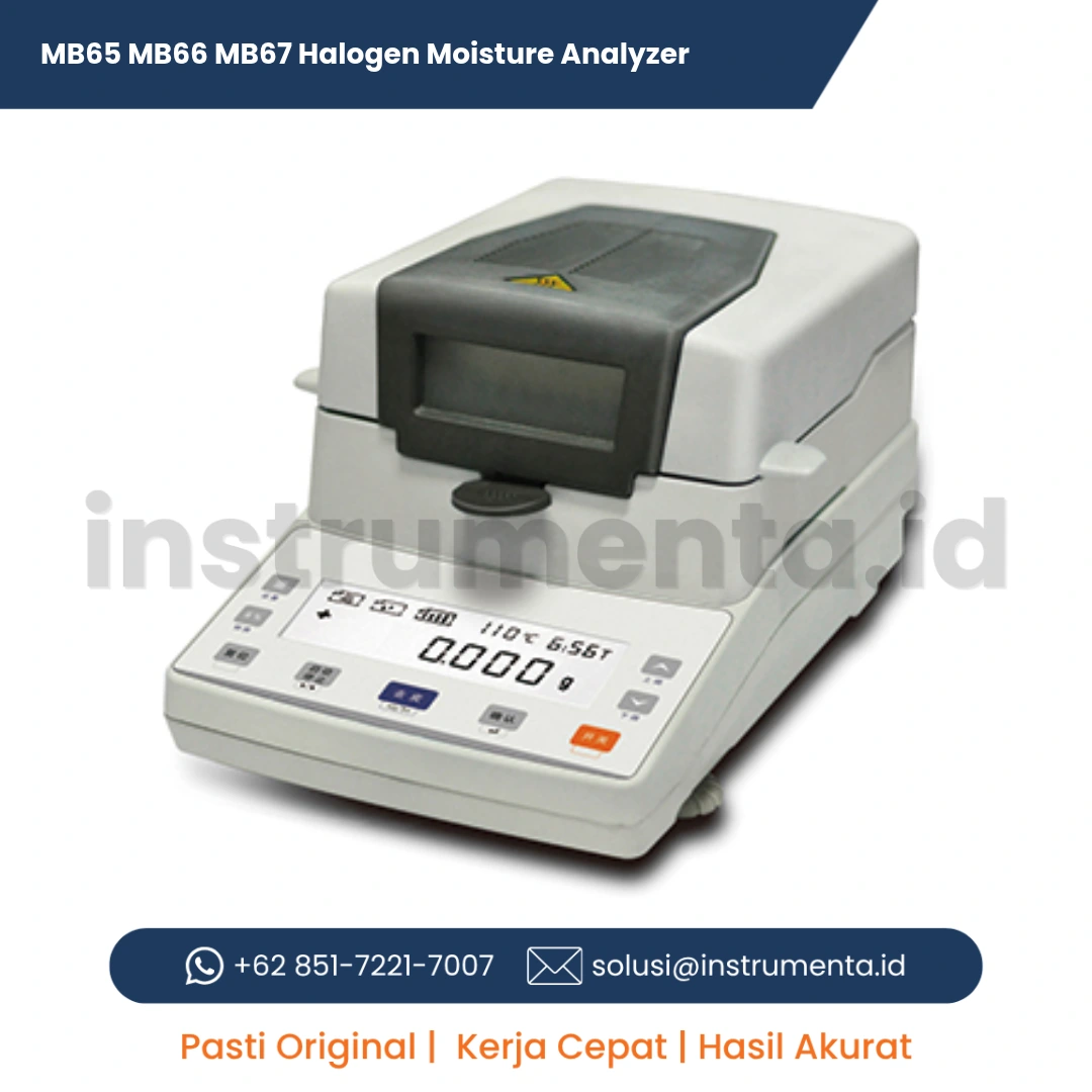 Official Supplier MB65 MB66 MB67 Halogen Moisture Analyzer Alat Ukur Kadar Air Termogravimetri Digital